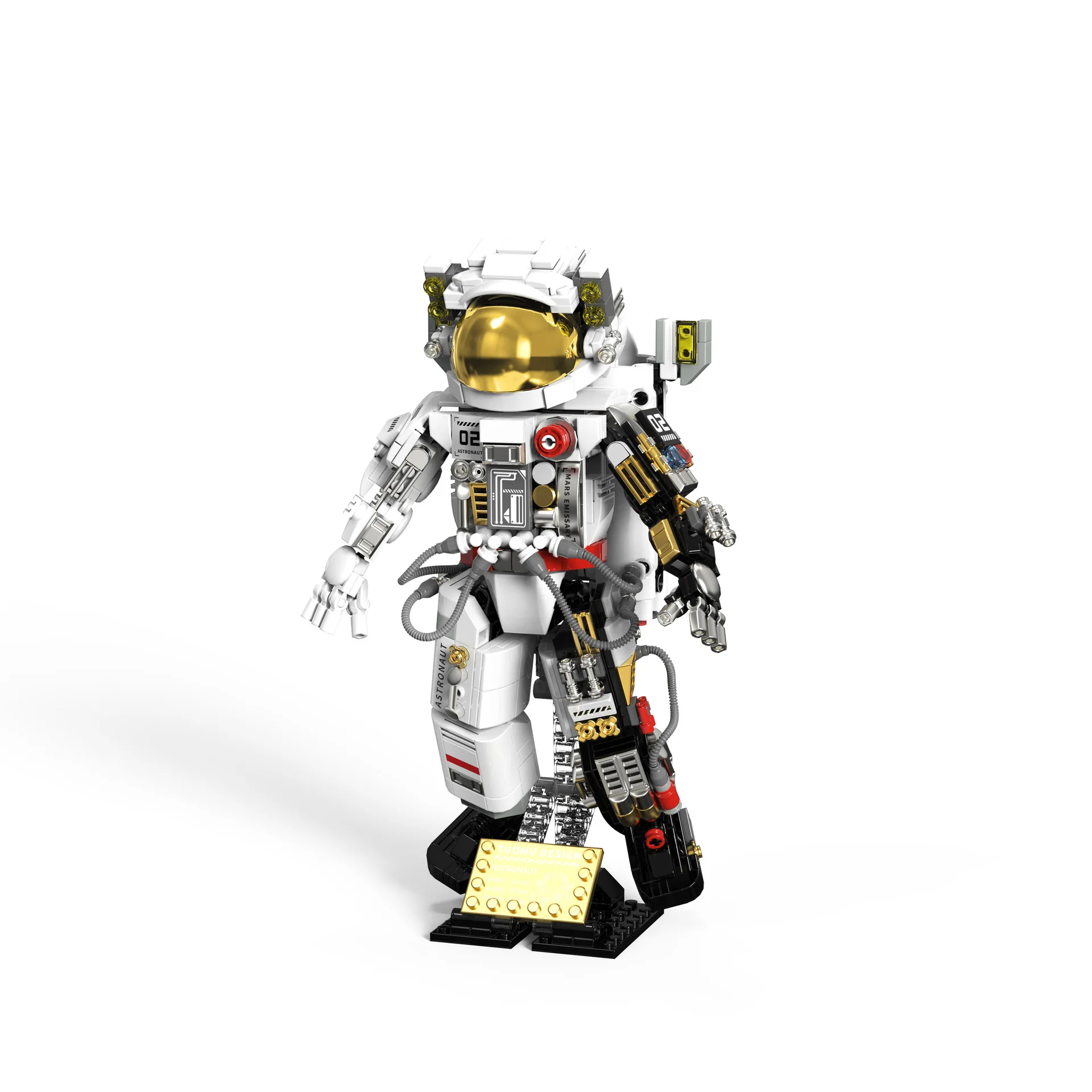 Série aeroespacial astronauta estação espacial bloco de construção modelo estatueta astronauta kit infantil brinquedo