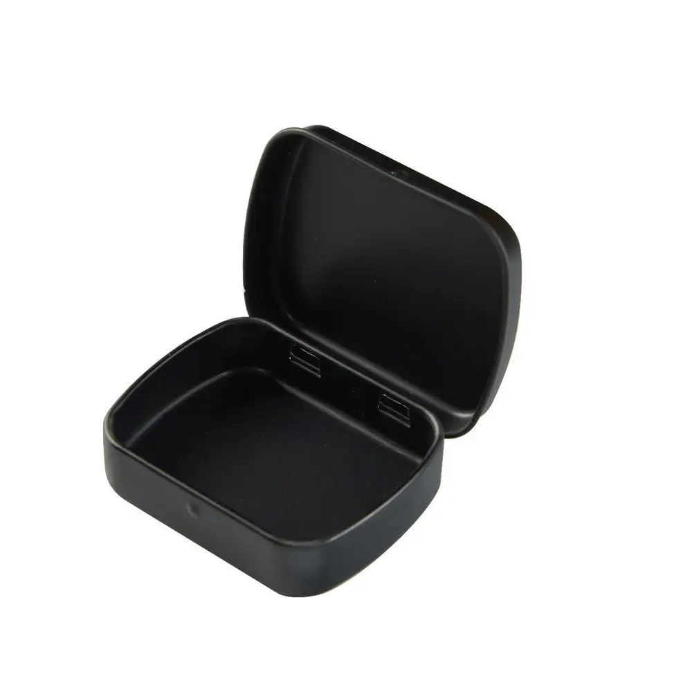 

Mini Flip Cover Tinplate Box Small Storage Case Travel Portable Earring Bracelet Necklace Jewelry Accessories Desktop Organizer
