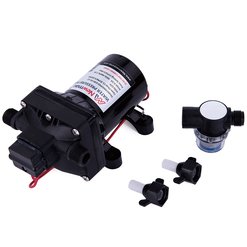 RV Replacement 12 Volt Diaphragm Pump 3.0GPM 55PSI High Pressure Booster With Self-priming