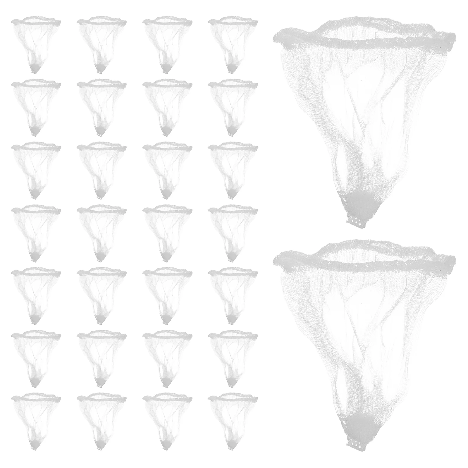 

100pcs Kitchen Sink Filter Mesh Bags Disposable Residue Strainer Drain White Elastic Anti-Clogging Food Catcher For