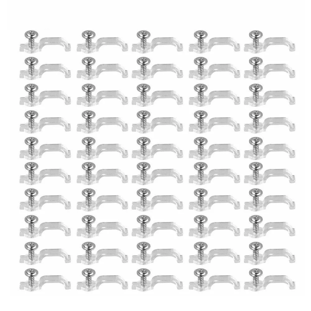 8mm 10mm 12mm Transparent LED Strip Light Fastener Fixing Clamp LED Strip Mounting Bracket For Fixing 5050 RGB LED Strip