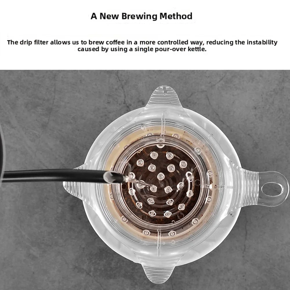 

Фильтр для кофе Pour Over, кофейный дрип-фильтр, равномерная экстракция, контролируемое заваривание, материал PCTG, ручное управление завариванием