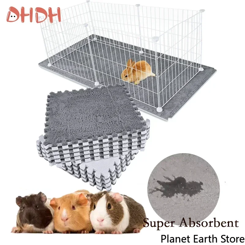 Doublure imperméable coordonnante pour animaux de compagnie, lapin, overd'Inde, petits articles pour animaux de compagnie, literie en polymères, coussin pipi absorbant 402, dormir, 4 pièces, 10 pièces