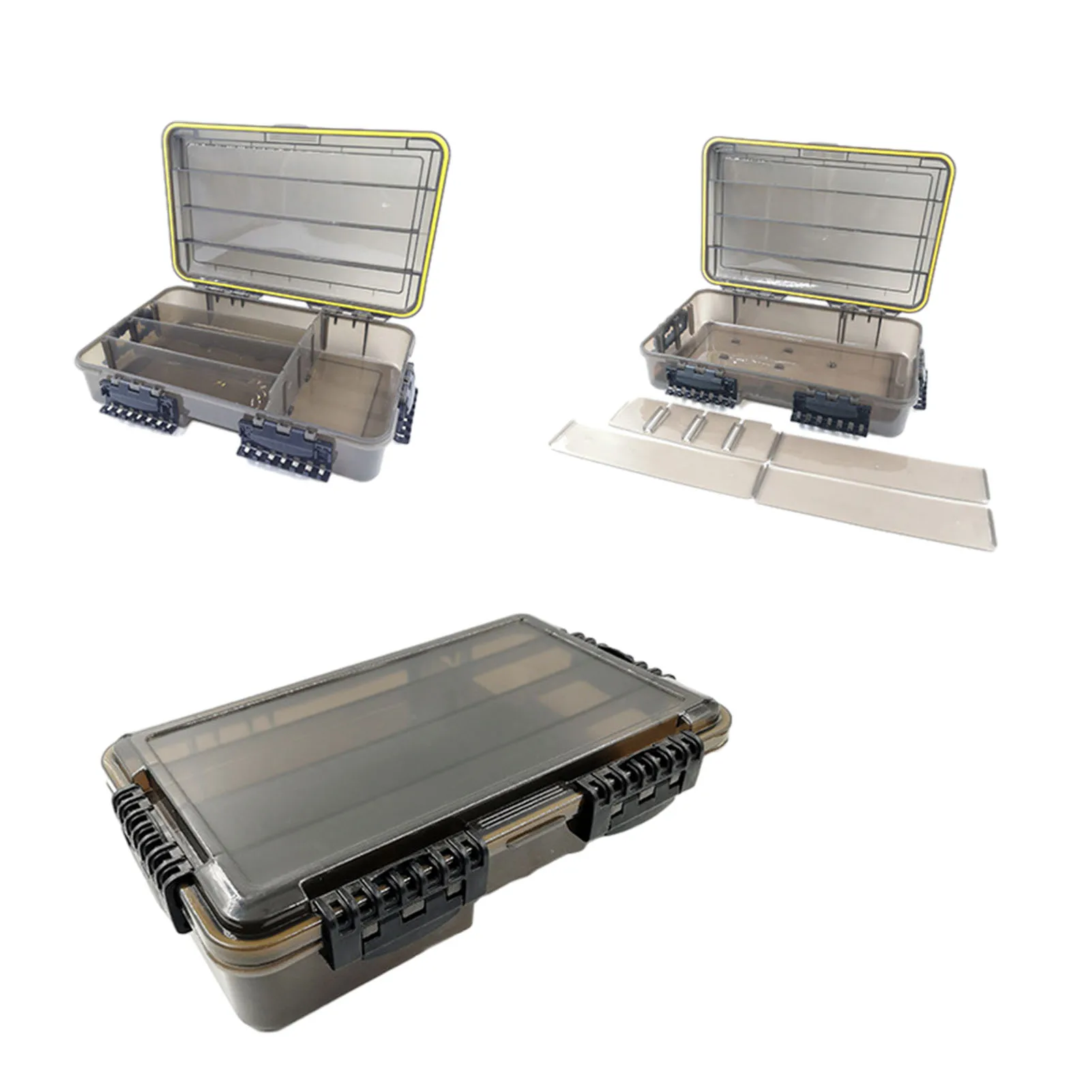 Fishing Tackle Tray Box Waterproof Lure Box with Removable Dividers for Different Bait Nuts Screws Beads