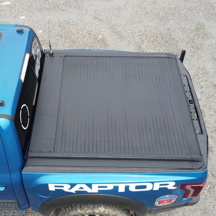 

KQX Electric Aluminum Alloy Pickup Truck Roller Tonneau Cover for Raptor,Retractable BedCover for Cargo Protection Weatherproof