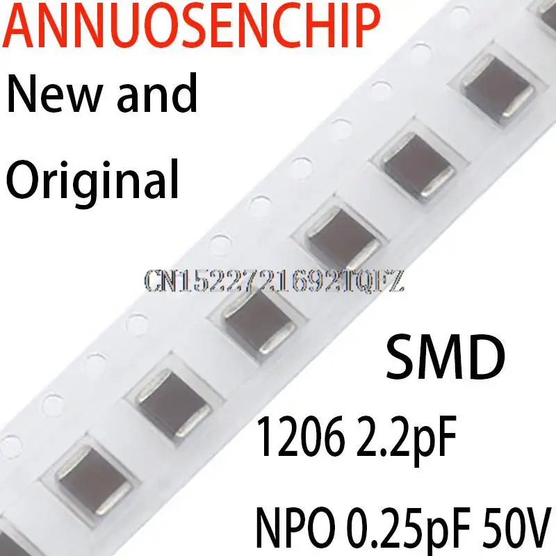 

Новые и оригинальные конденсаторы smd 4000 2.2pF NPO 0.25pF 50 в, 1206 шт.