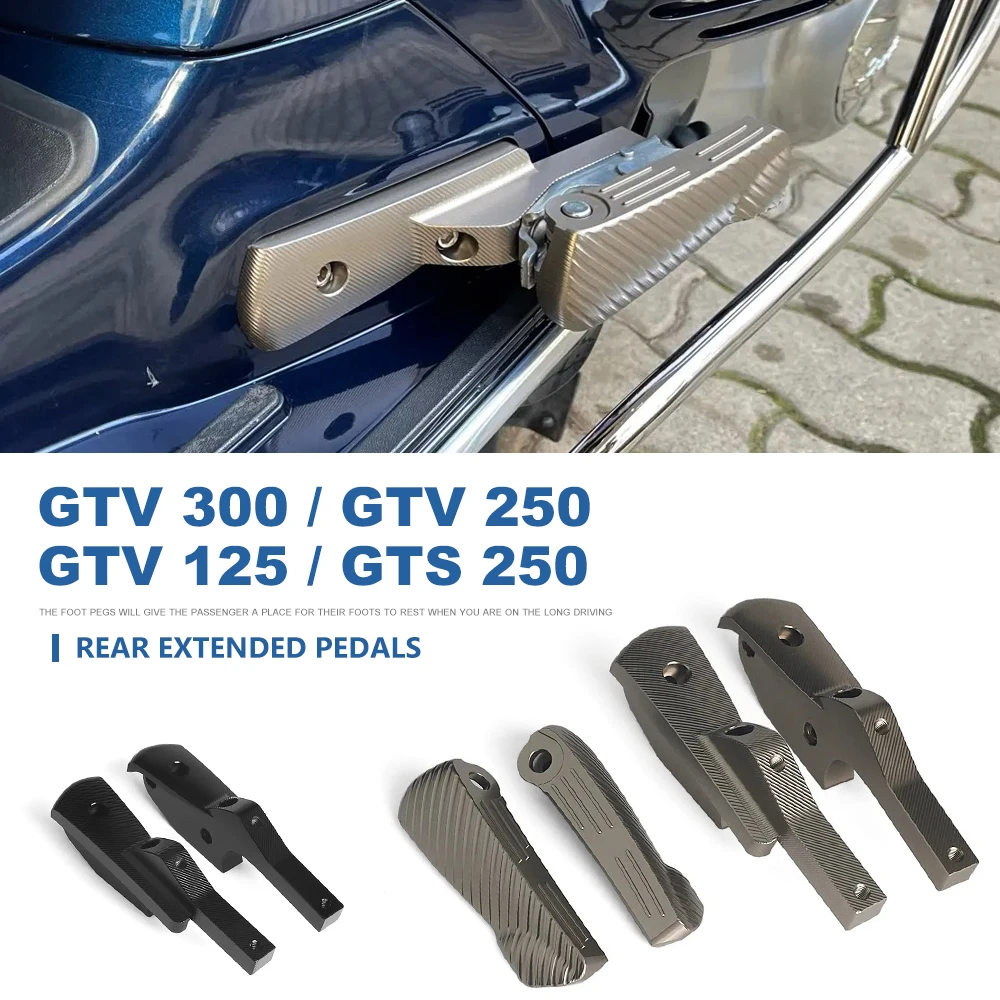 

Motorcycle Rear Pedal Folding Footrest Passenger Foot Peg Extensions Extended Footpegs For Vespa GTV 300 GTV 250 GTS 250 150 GT