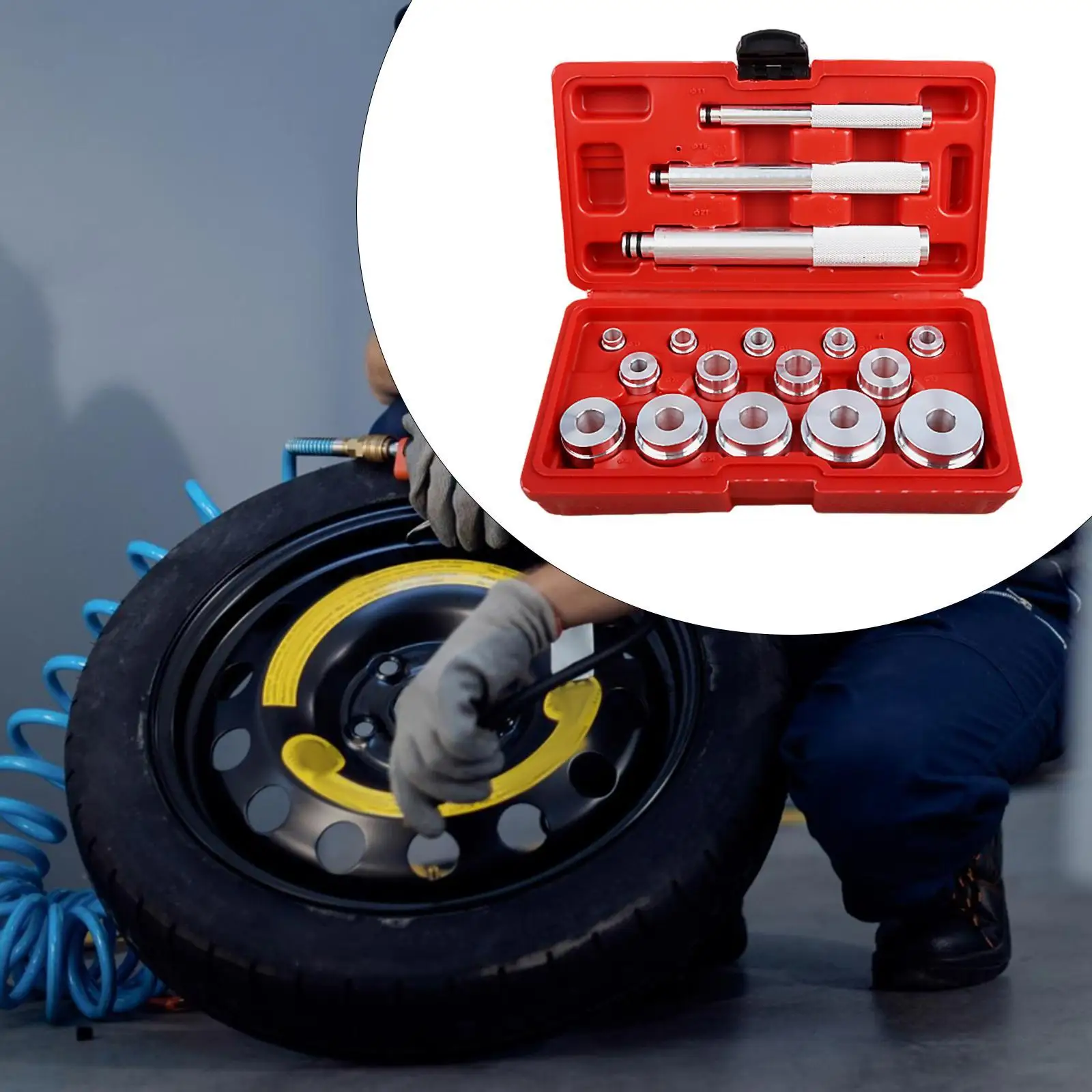 

17 шт. установочный набор втулок колесной оси, прочный алюминиевый подшипник, гоночный и уплотнение, набор драйверов для установки автомобилей, энтузиастов своими руками