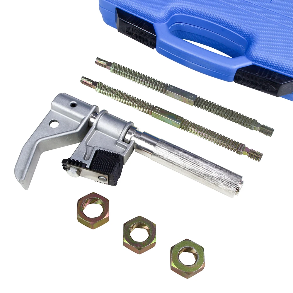 Universal Imperial Metric Outside Thread Chaser Repair Tool for 1” to 5-1/4” O.D. (25~135mm) with Standard Thread 6pcs Die Set