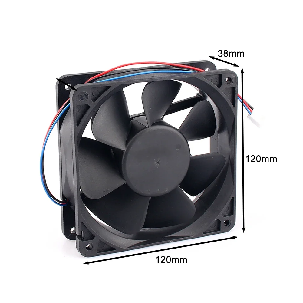 1pc 12/24V Industrial Cooling Fan Ball Bearing Cooling Fan For Circular Ventilation Ducts Easy Installation