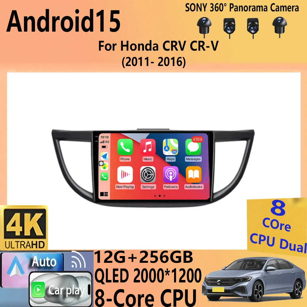 

Android 15 Radio For Honda CRV CR-V 2011 2012 2013 2014 2015 2016 Carplay Mobil Multimedia Video Player Navigasi GPS 2din Screen