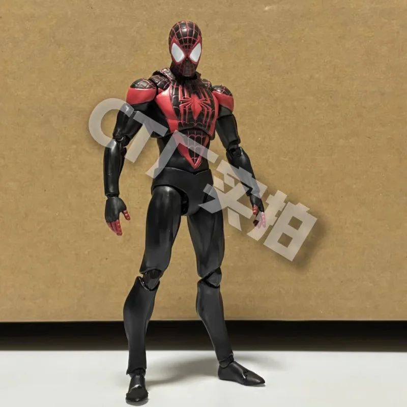 New Ct Manga Version Spiderman Miles Morales Action Figure Mafex 092 Ultimate Comics Spider-Man Shf Figure Ko Figurine Toys Gift