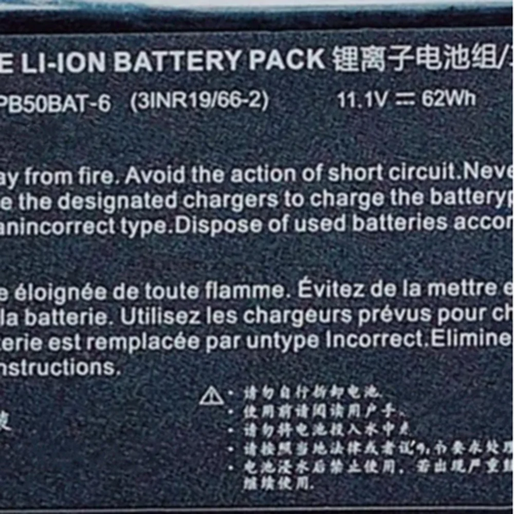 オリジナルのラップトップバッテリー,10.8v,47wh,11.1v,62wh,PB50BAT-6 clevel PB51RF-G PB70EF-G PB71EF-G powerspec 1720,シリーズ3inr19/66-2