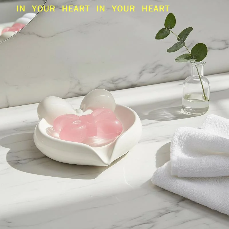 【X】Heart Shaped Soap Dish Cera - Soap Dish Draining ulasan dan harga