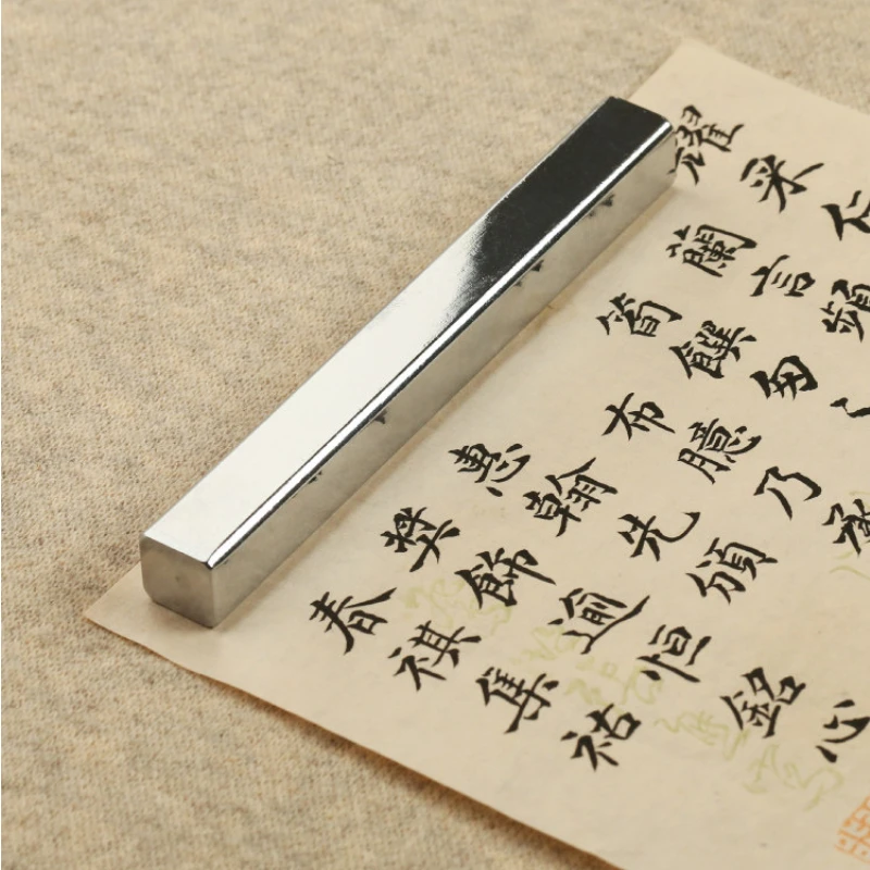 2pcs Chinese Style White Iron Paper Weight Calligraphy Painting Paper Pressing Tool Writing Art Supplies for Artists Beginners
