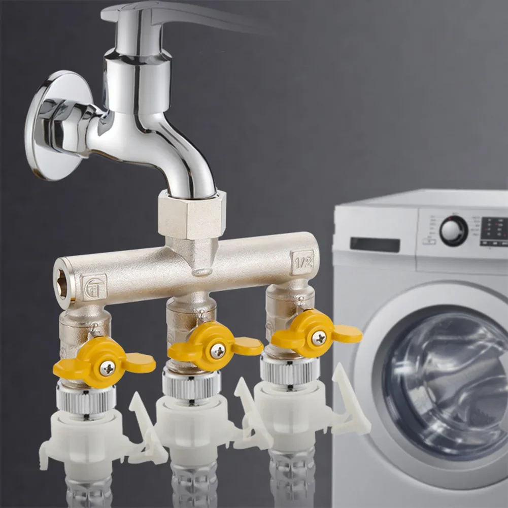 1pc Versatile 3-Way4-Way Gas Valve For Smooth Bath & Shower Conversion 12.2x8.2x2cm Gas Valve Home Improvement Plumbing