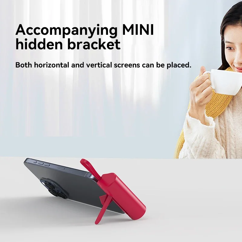 50000mAh Capsule Power Bank Mini Portable Pocket External Battery Two-Way Fast Charging Digital Display With Stand Fast Shipping