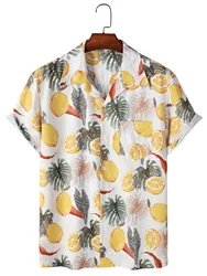 Men's Hawaiian Casual Short Sleeve Shirt Summer Print Shirts for Men Camisas Streetwear Oversize Men Clothing