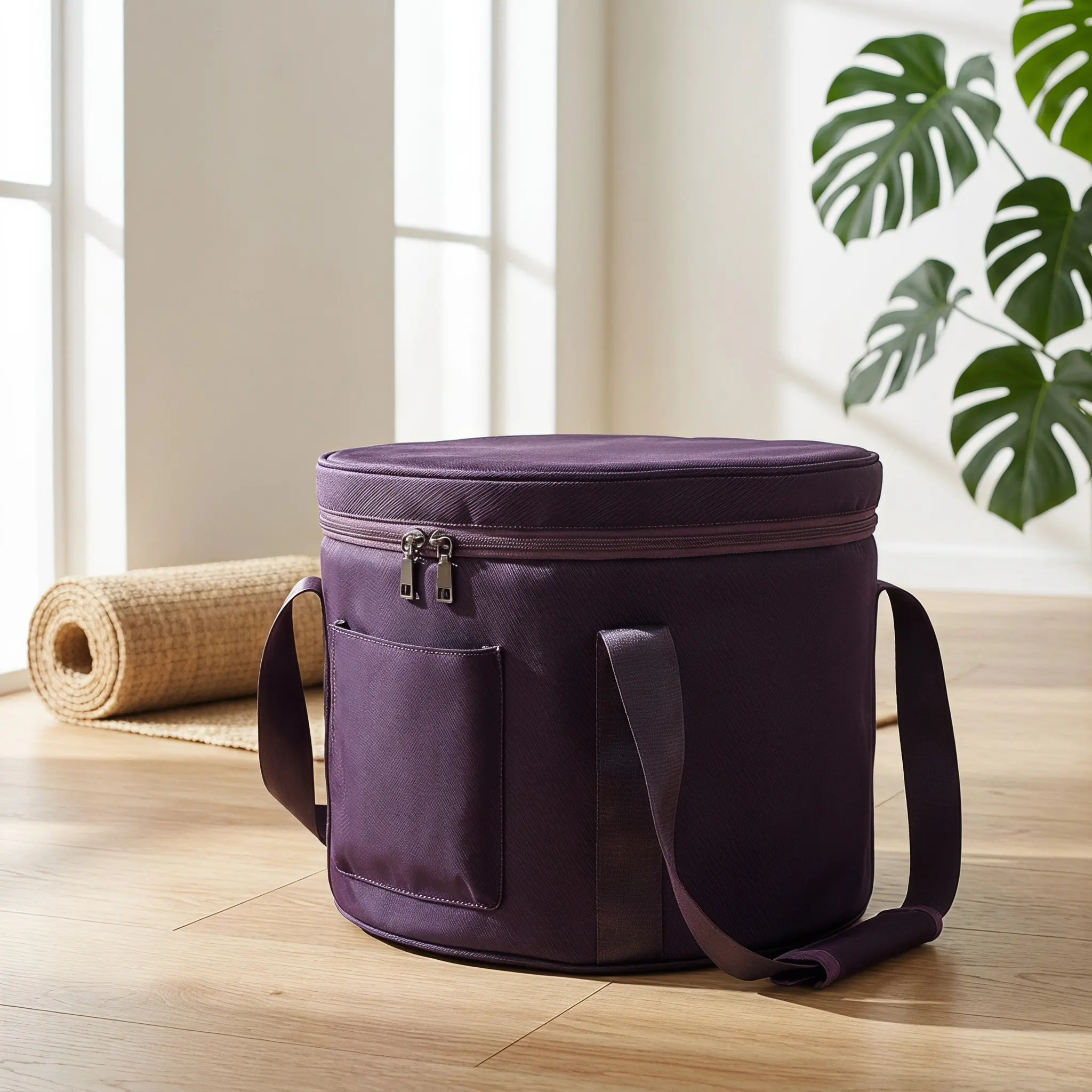 Portable Singing Bowl Storage Bag Polyester Cotton Zipper Case Thick Pad Carrying Protective Bowl Travel Holder