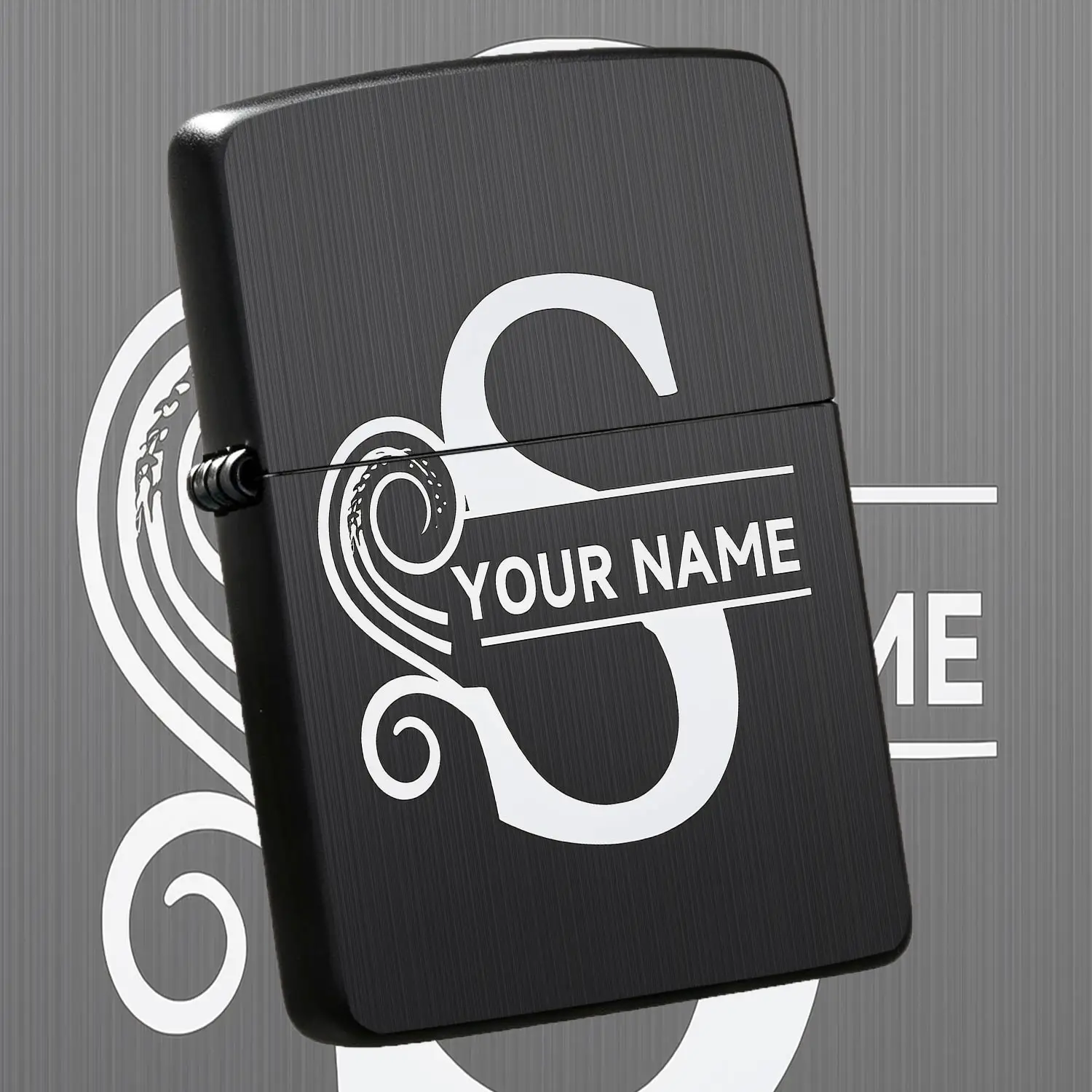 Custom Engraved Monogram S Personalized Name Engravable Lighter Full-scenario Compatible Ideal for Daily Use Outdoor Camping Business Gifting Self-use Exquisite Practical Portable Present A Humorous And Interesting Lighter