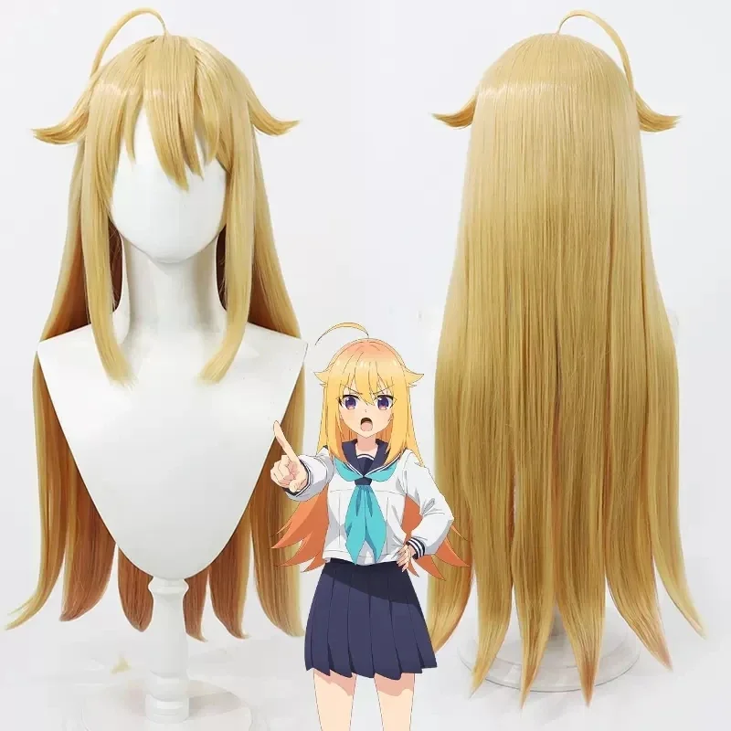 Anime Yuri shikanoko nokonoko shitantan my deer friend nokotan Torako Koshi cosplay wig orange yellow long synthetic hair