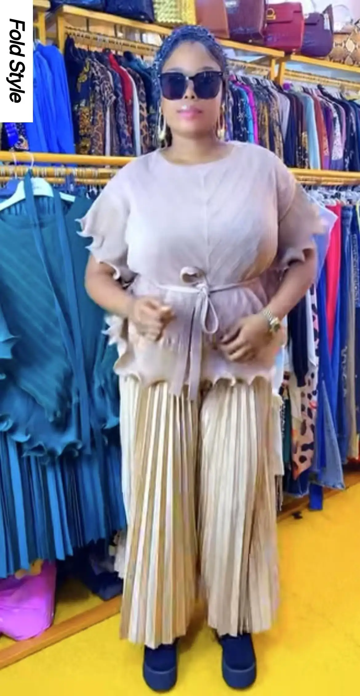 

Miyake Pleats 2025 New Dignified Two-piece Set Gentle and Elegant Temperament Commuting Loose and Thin High-quality Skirt Set