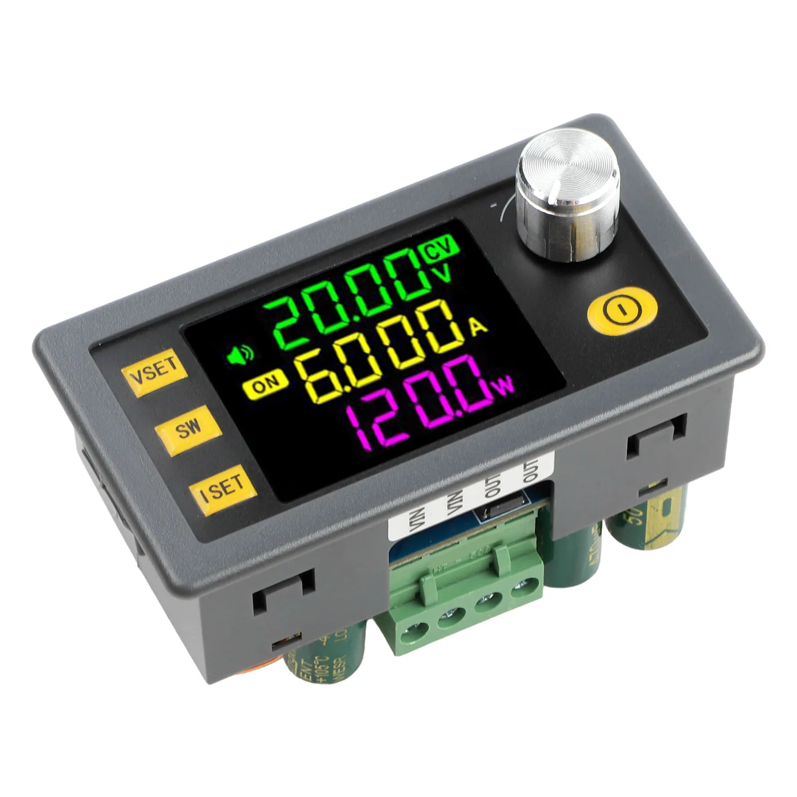 

108g CNC Voltage Regulator Adjustable Power 120W DC Supply Overheat Protection Temperature Control Fan 0-36V 0-6A