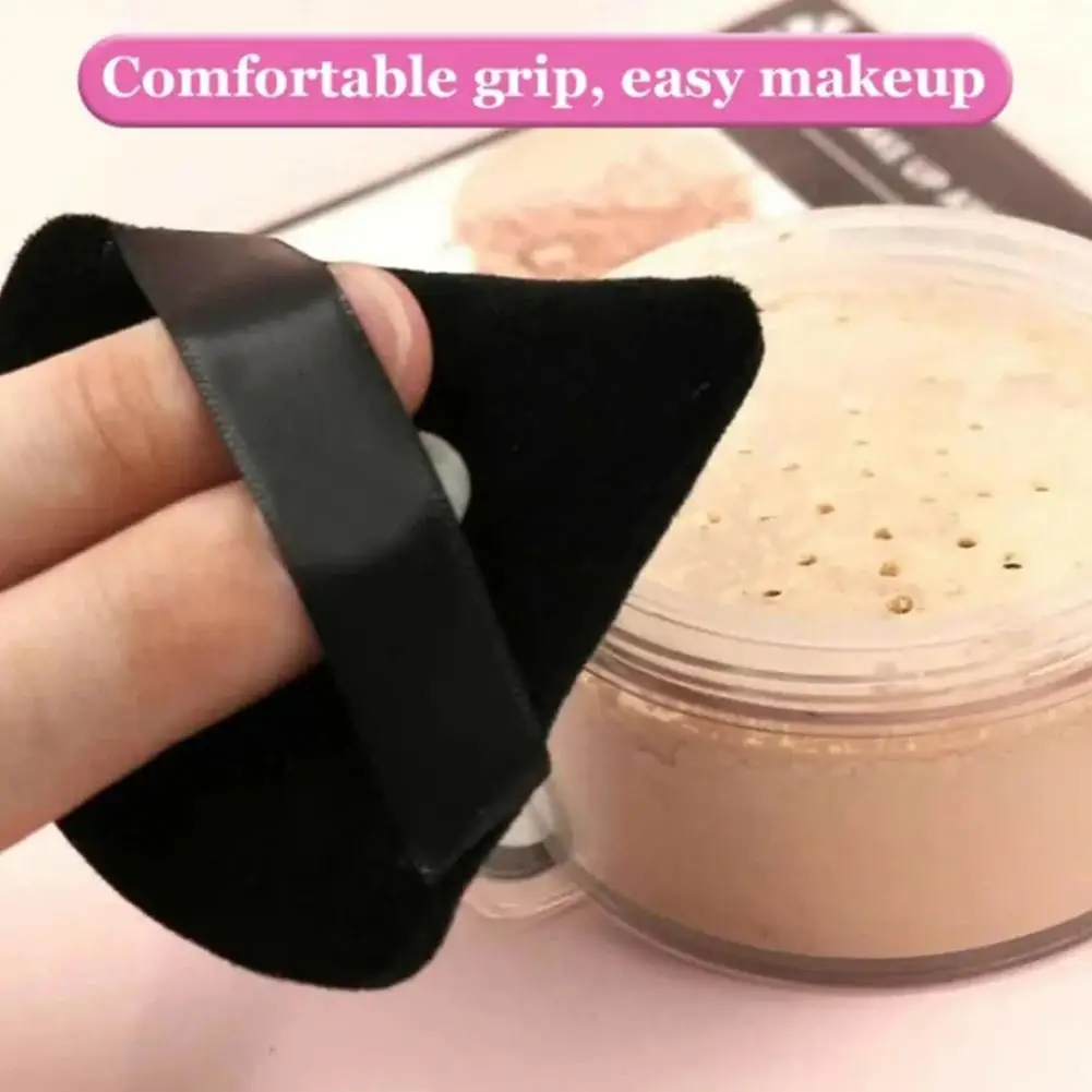Triangle Velvet Powder Puff Pizza Flours Mini Face Makeup sponge Cosmetics Washable Lightweight Makeup Tool