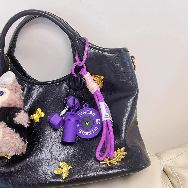 انفصال الحديد لوحات المفاتيح أكواب مياه INS محاكاة الدمبل كيرينغ الإبداعية الدوبامين اللياقة البدنية سلسلة قلادة