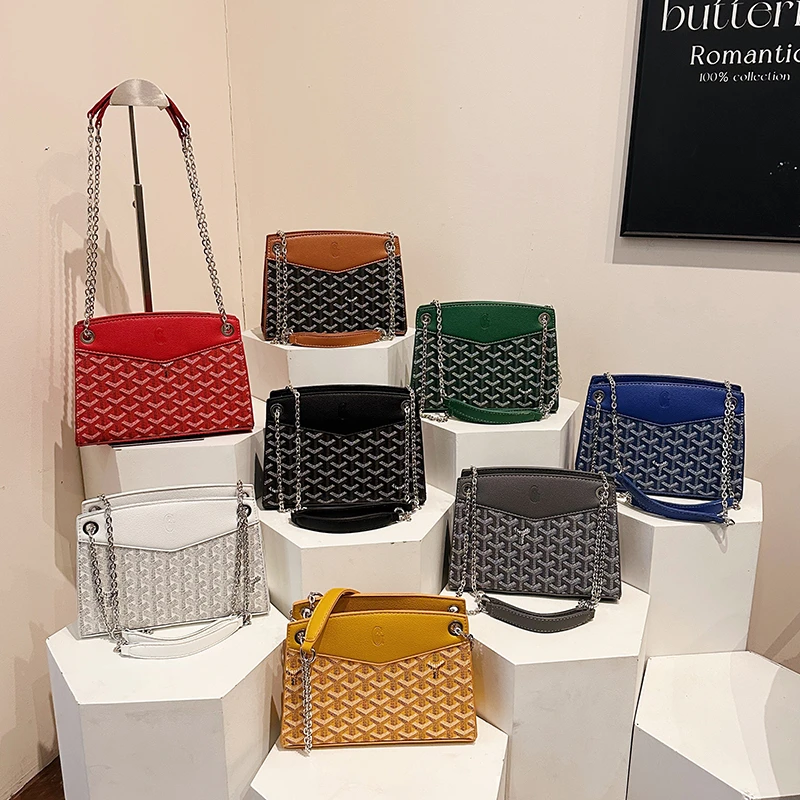 Элегантная женская сумка через плечо с ремешком-цепочкой, классическая модная женская сумка, роскошная дизайнерская женская сумка через плечо