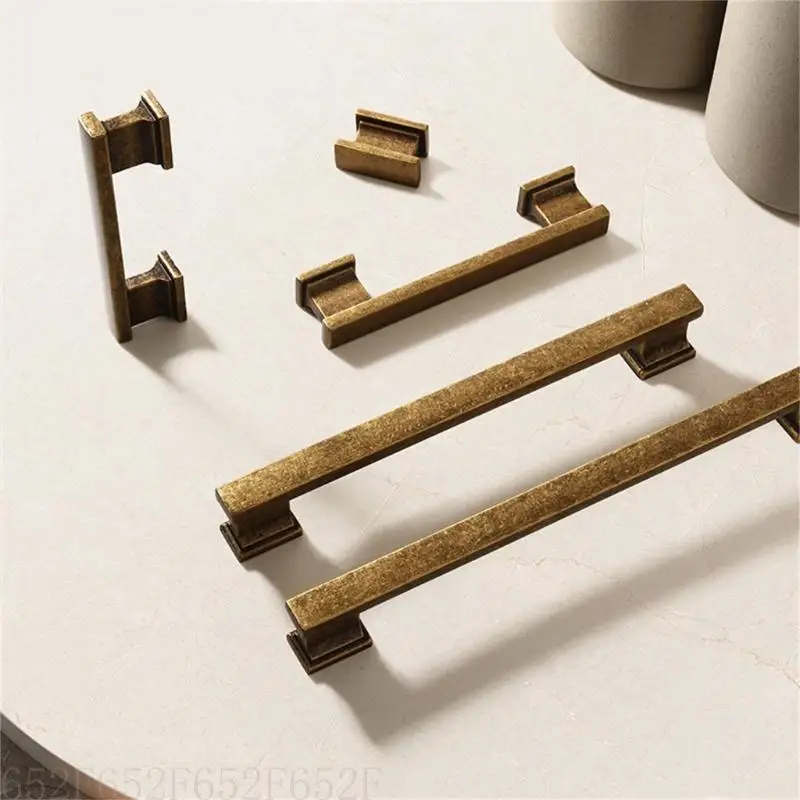 

652F 1pair Zincs Alloy Cabinet Knob Drawer Pulls Vintage Furniture Decorative Handle for Dresser Kitchen Cupboard Door