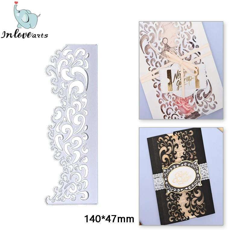 

InLoveArts Lace Edge Border Metal Cutting Dies New Arrivals 2023 Mold Frame Decoration Scrapbooking Stencils Paper Stamp Craft