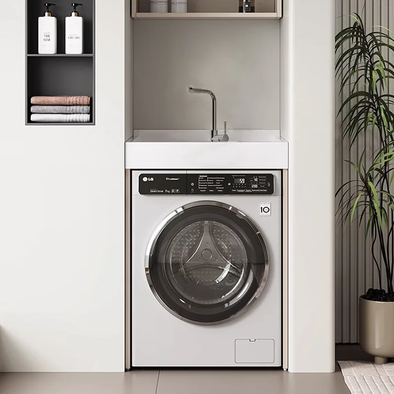 HYS Honeycomb Aluminum Washing Machine Cabinet Integrated Basin Small Unit Machine Upper Basin Balcony Overall