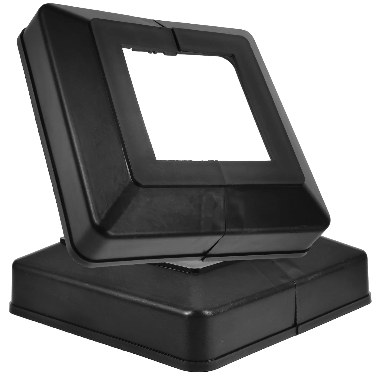 2 pçs tubo quadrado capa coluna envolve cerca post toppers peças de cerca de vinil tampas de cerca de metal decorativo pós cobre poste quadrado