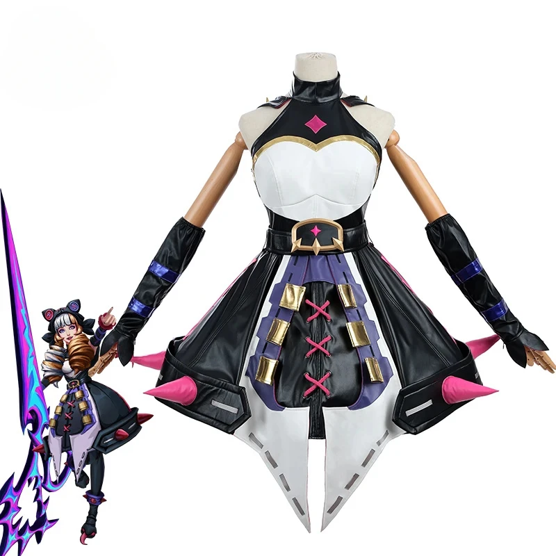 

LOL Soul Fighter Gwen Cosplay Costume Game Gwen Costume Halloween Outfit Women Dress Full Set with Hat New Skin