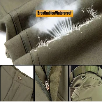 Men's City Cargo Autumn Winter Fleece Softshell Hiking Pants Fishing Climbing Trekking Casual Hunting Camping Trousers M-5XL 3 Men's City Cargo Autumn Winter Fleece Softshell Hiking Pants Fishing Climbing Trekking Casual Hunting Camping Trousers M-5XL 3