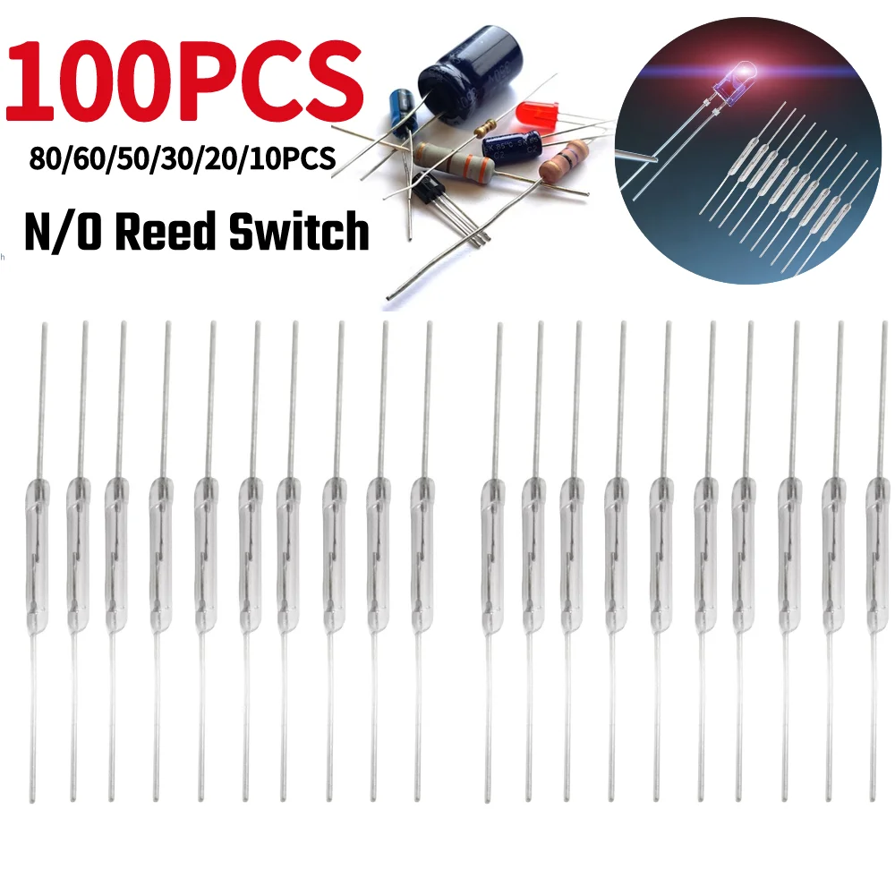 Joli à induction magnétique sans interrupteur électronique pour Ardu37, interrupteur Reed N/O, résistance aux vibrations, normalement ouvert, 2x14mm, 10 pièces