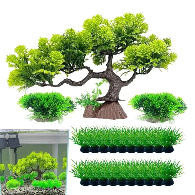 

Fish Tank Green Plants Simulation Betta Tank Decoration Decorative Aquarium Landscape Scenery Foreground Grass For Home Studio