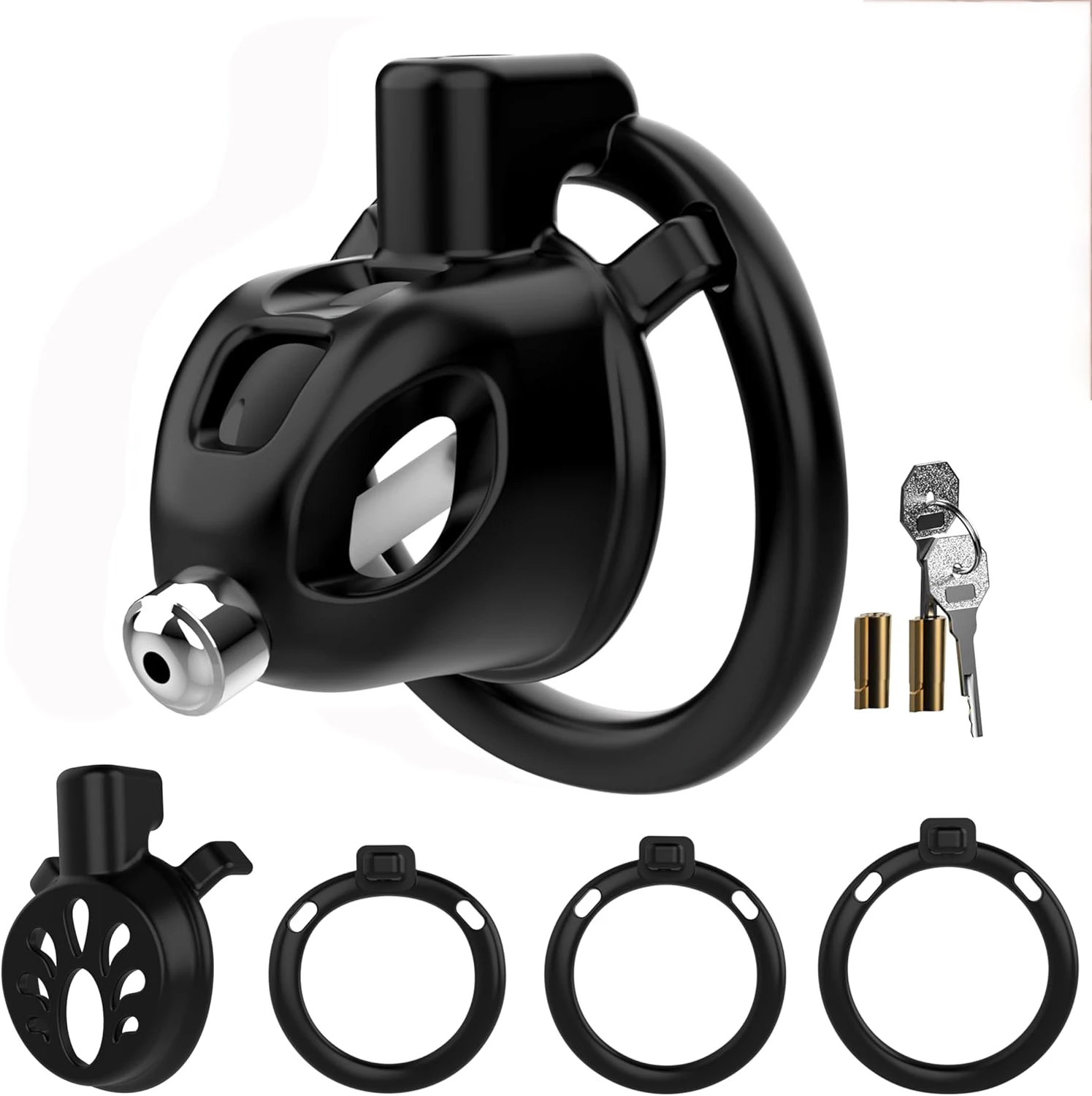BDSM 2 Styles Chastity Lock Cock Cage With 3 Arc Ring Testicle Chastity Belt Bondage Lock for Penis Erection Control Sex Toys view 2