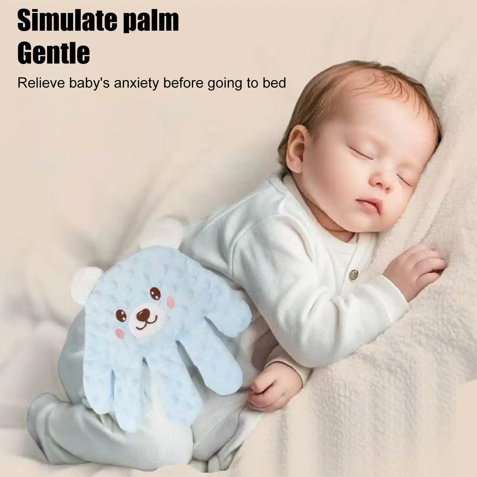 Automatic Baby Soother with Remote Control, Adjustable Patting Baby Sleep Aid Pillow for 0-3 Toddler Startle Prevention Soothing