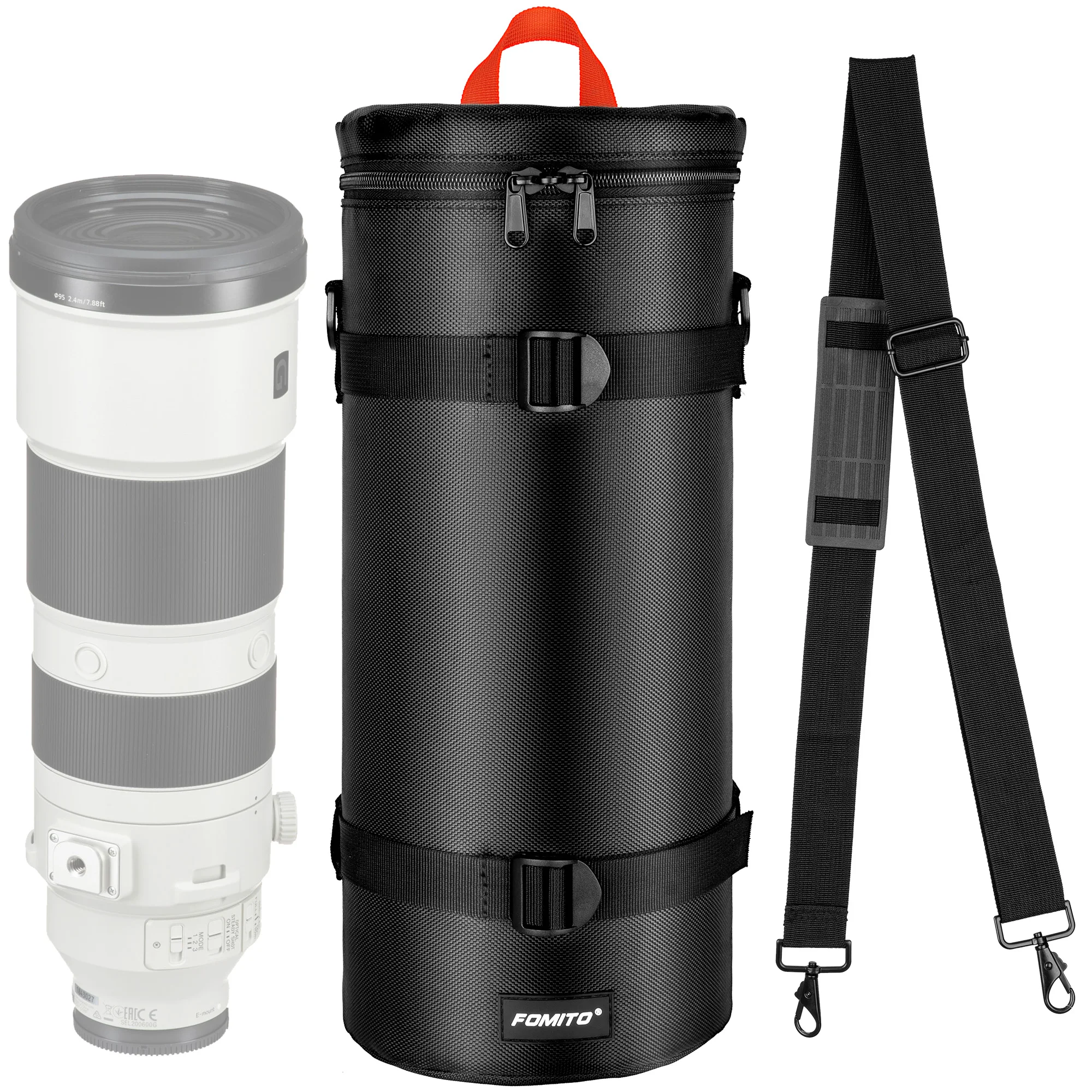 fomito-大型厚型カメラレンズバッグ-ナイロンレンズケース-ソニーfe200‑600-ニコンz180‑600-z600mm-バードウォッチングカメラレンズポーチ