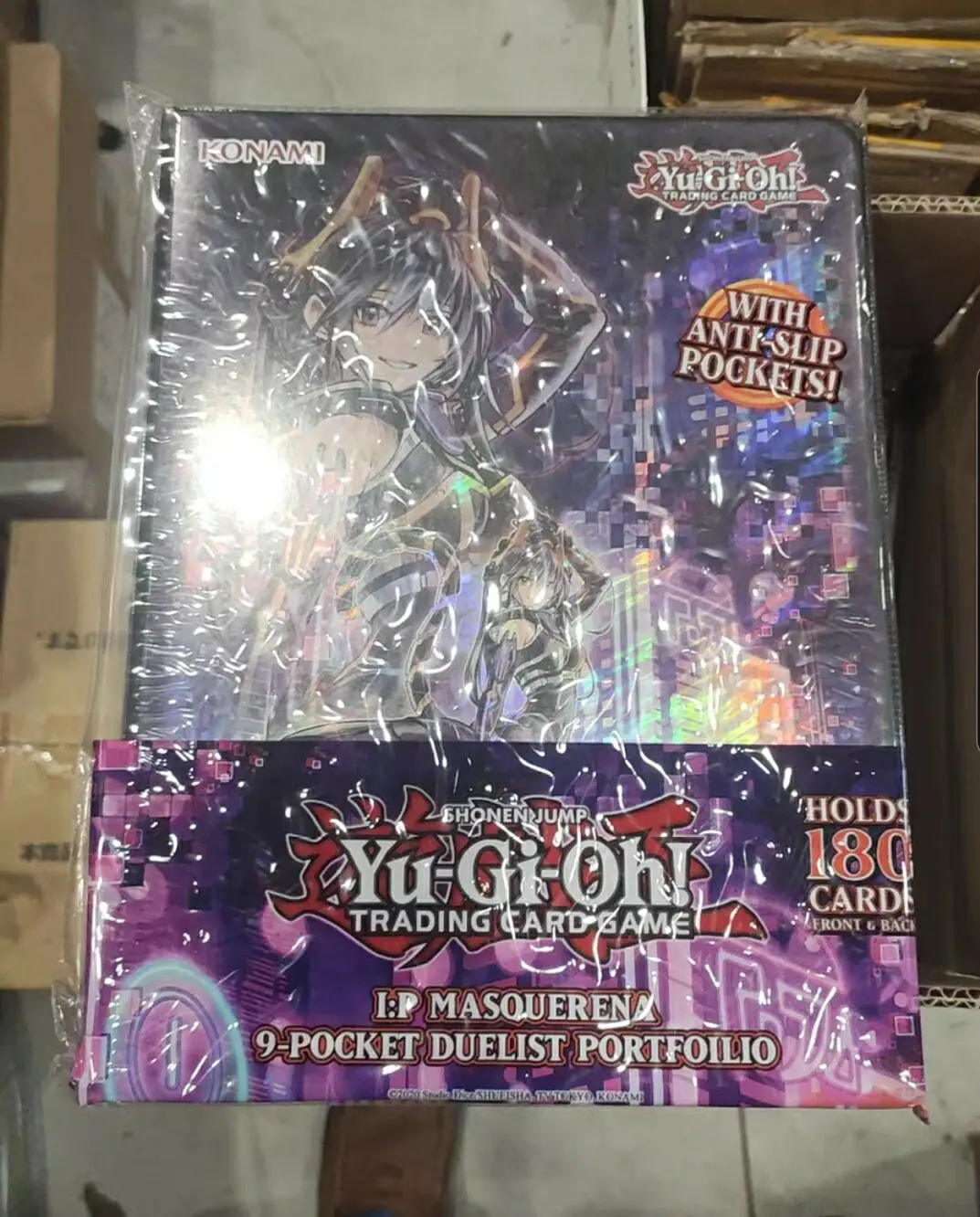 yugioh-konami-duel-monsters-i-p-masquerena-collezione-ufficiale-raccoglitore-sigillato-a-9-tasche-per-duelisti