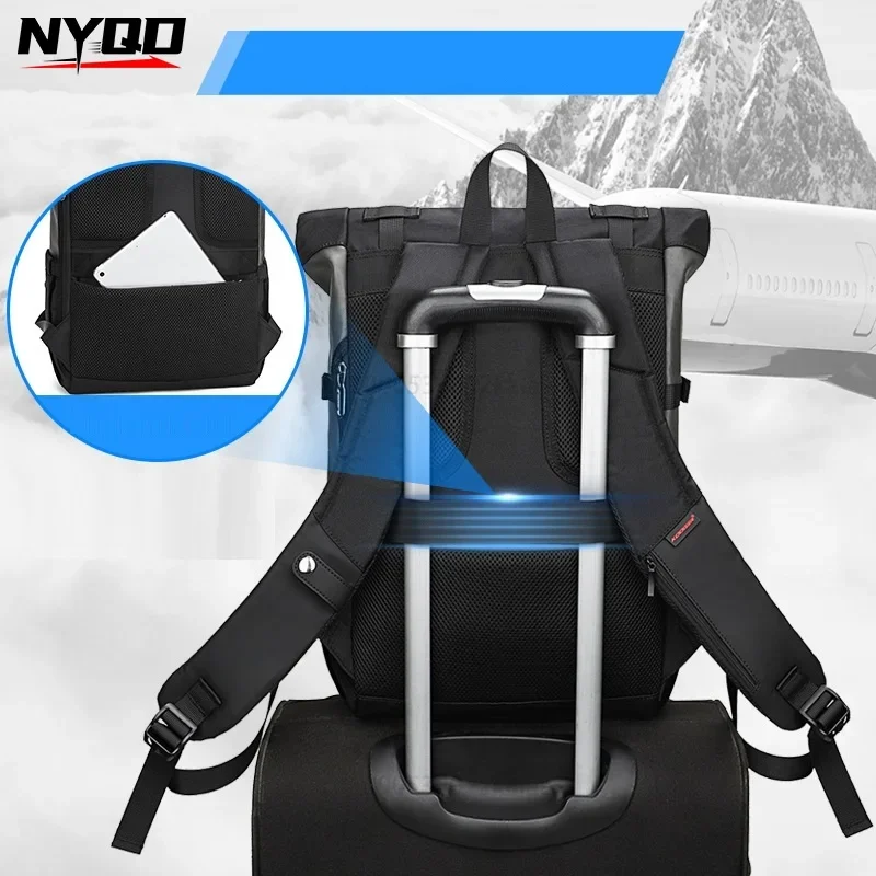 Laptop Backpack Men Back Pack Luggage Shoulder Bags New Arrive Large Oxford Rucksack Travel Bag Roll Cover Men Bagpack
