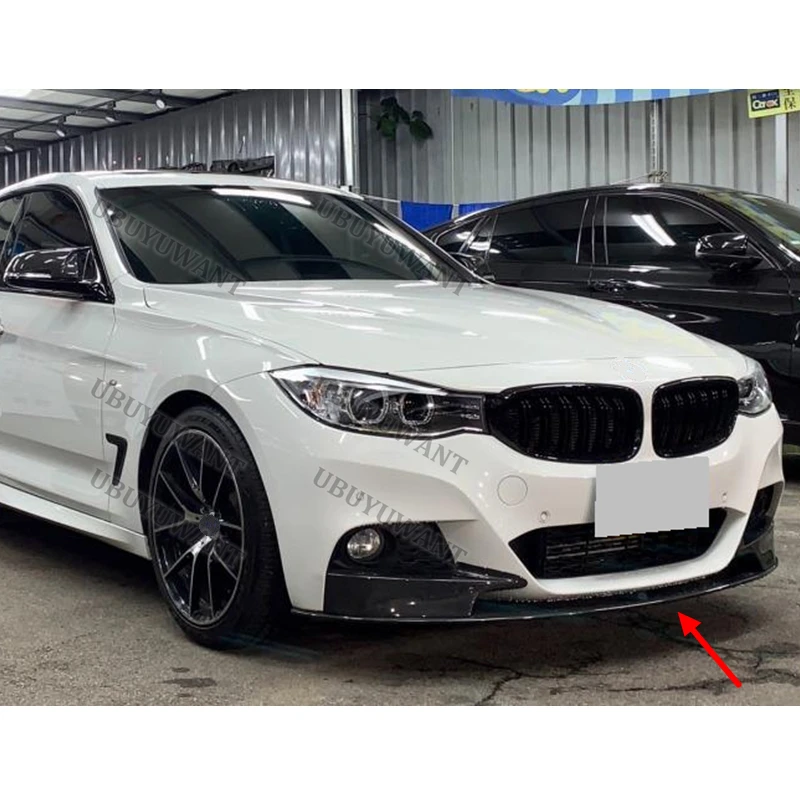 

3 PCS 2013 To 2019 For BMW 3 Series GT F34 Front Bumper Lip Custom Parts Front Chin Spoiler Splitter Protector Body Kits