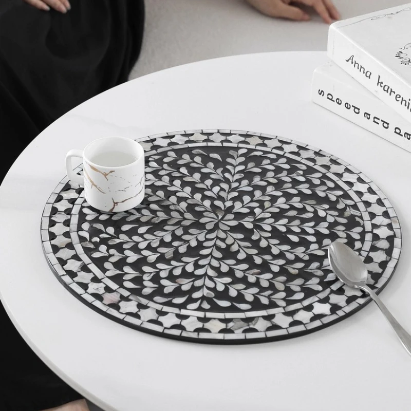 

Подставки для ракушек Премиум-учувствительный обеденный стол Изоляционные салфетки Настольные салфетки для хранения Креативные декоративные салфетки с цветочным краем