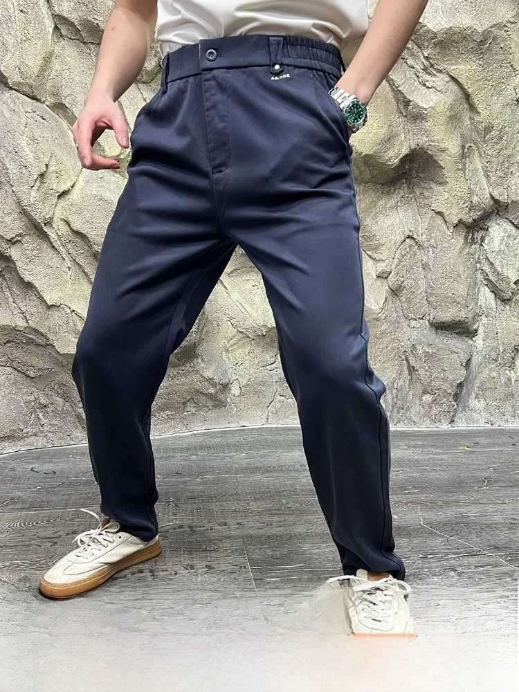 

Busin Series! Lenzing Lyocell Blended! Elastic Waist Breathable Casual Pants Outdoor Sle Straight Leg Men's Faion