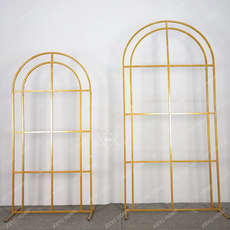 

New Wedding Wrought Iron Arch Stage Screen Wedding Arrangement Decoration Welcome Area Decoration Window Flower Stand Props