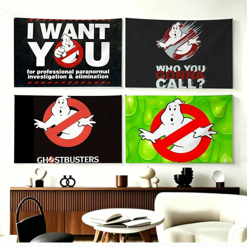 

M-Movie G-Ghostbusters-es Flags Wall Hanging Background Art Banner for Bedroom Home Outdoor Decor