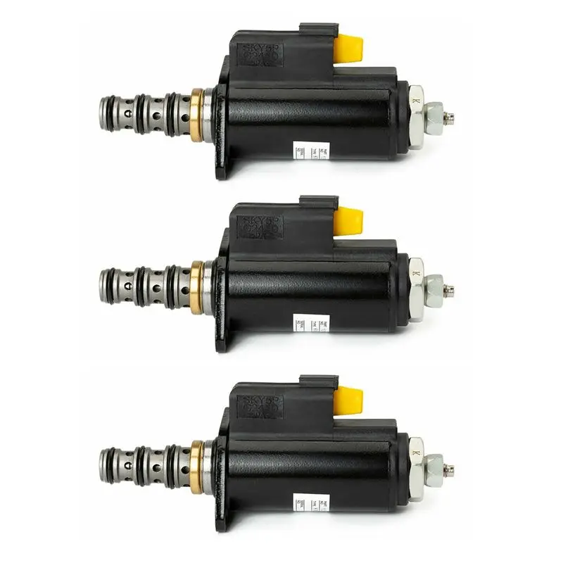 Authentic 3X 121-1491 Excavator Rotary Solenoid Valve For Caterpillar E320B/C/D 315C 325C 1211491 KWE5K-31 G24DA30 G24DB30 CAT