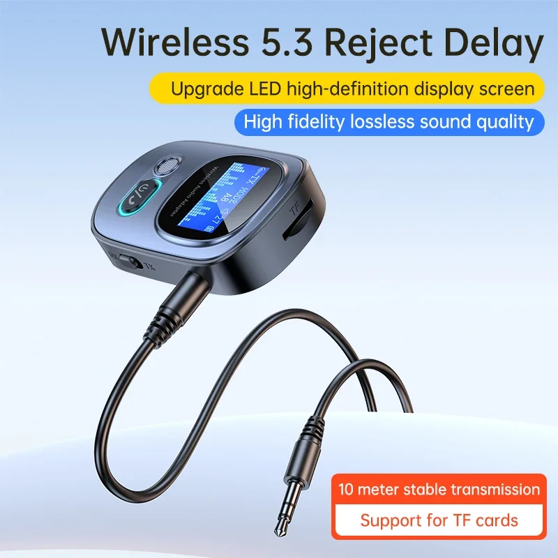 Car AUX Bluetooth Audio Receiver Transmitter TF Card 3.5mm Jack RCA Airplane Wireless Adapter Mic for TV PC Headphone Speaker